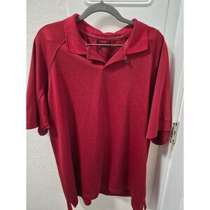 Columbia Red Short Sleeve Polo Shirt Mens Size L